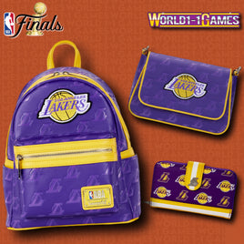NBA Playoffs Los Angeles Lakers Bundle - Mini Backpack + Crossbody + Wallet Loungefly