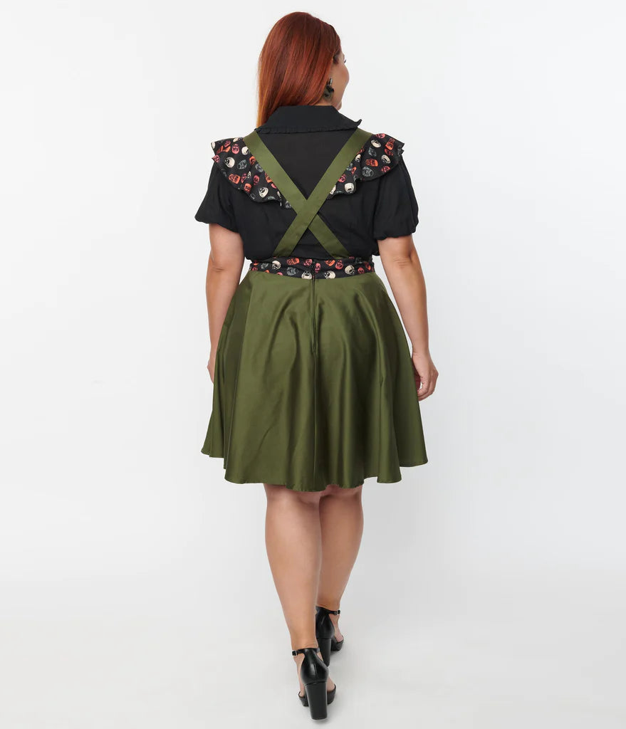 MONSTERS X UV RUFFLE HEAD PINAFORE MONSTER HEAD PRINT