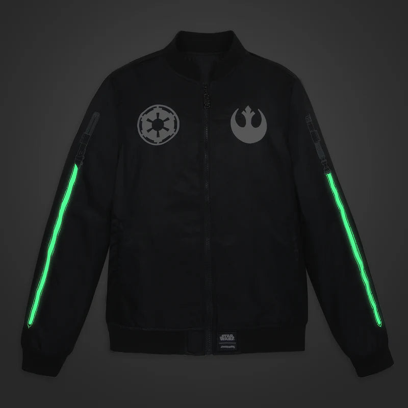 Star Wars Glow Light Saber Bomber Jacket