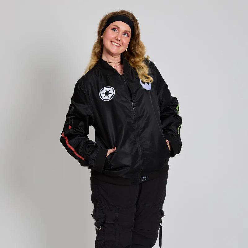 Star Wars Glow Light Saber Bomber Jacket1