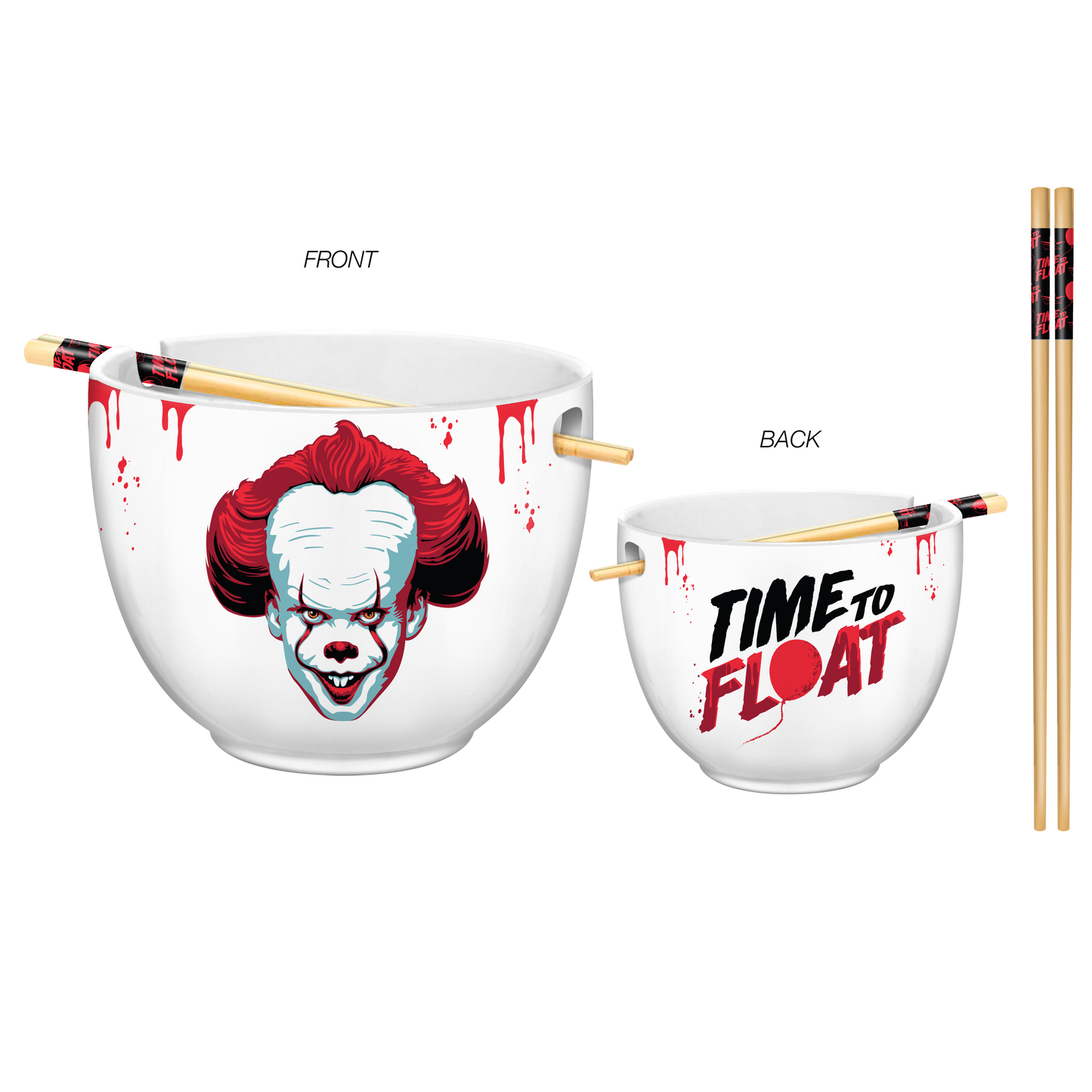 IT Time to Float Ramen Bowl with Chopsticks
