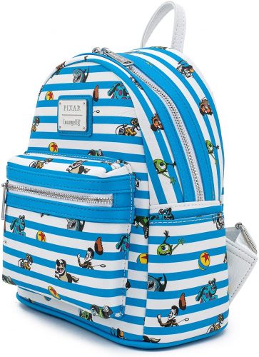 Disney Pixar Blue & White Striped Mini Backpack