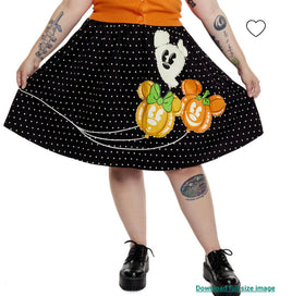 Stitch Shoppe Minnie Mouse Pumpkin Balloon Sandy Skirt