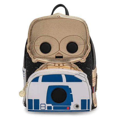 Star Wars Mini Backpack C 3PO R2D2 Funkon 2021 Loungefly WORLD 1 1 GAMES