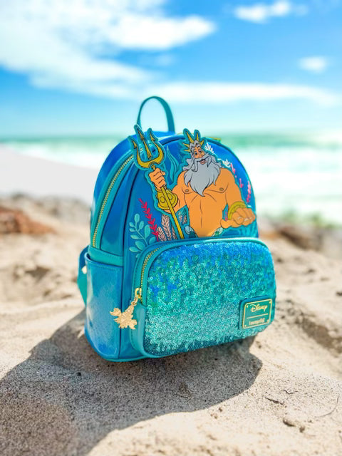 The King Triton Sequin Mini Backpack WORLD 1 1 GAMES