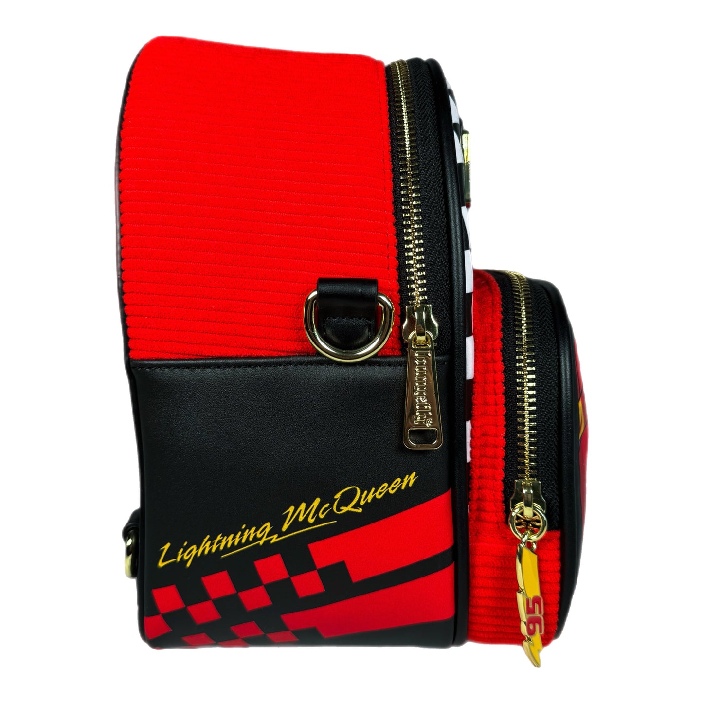 Pixar Cars Lightning McQueen Corduroy Convertible Mini Backpack EXCLUSIVE
