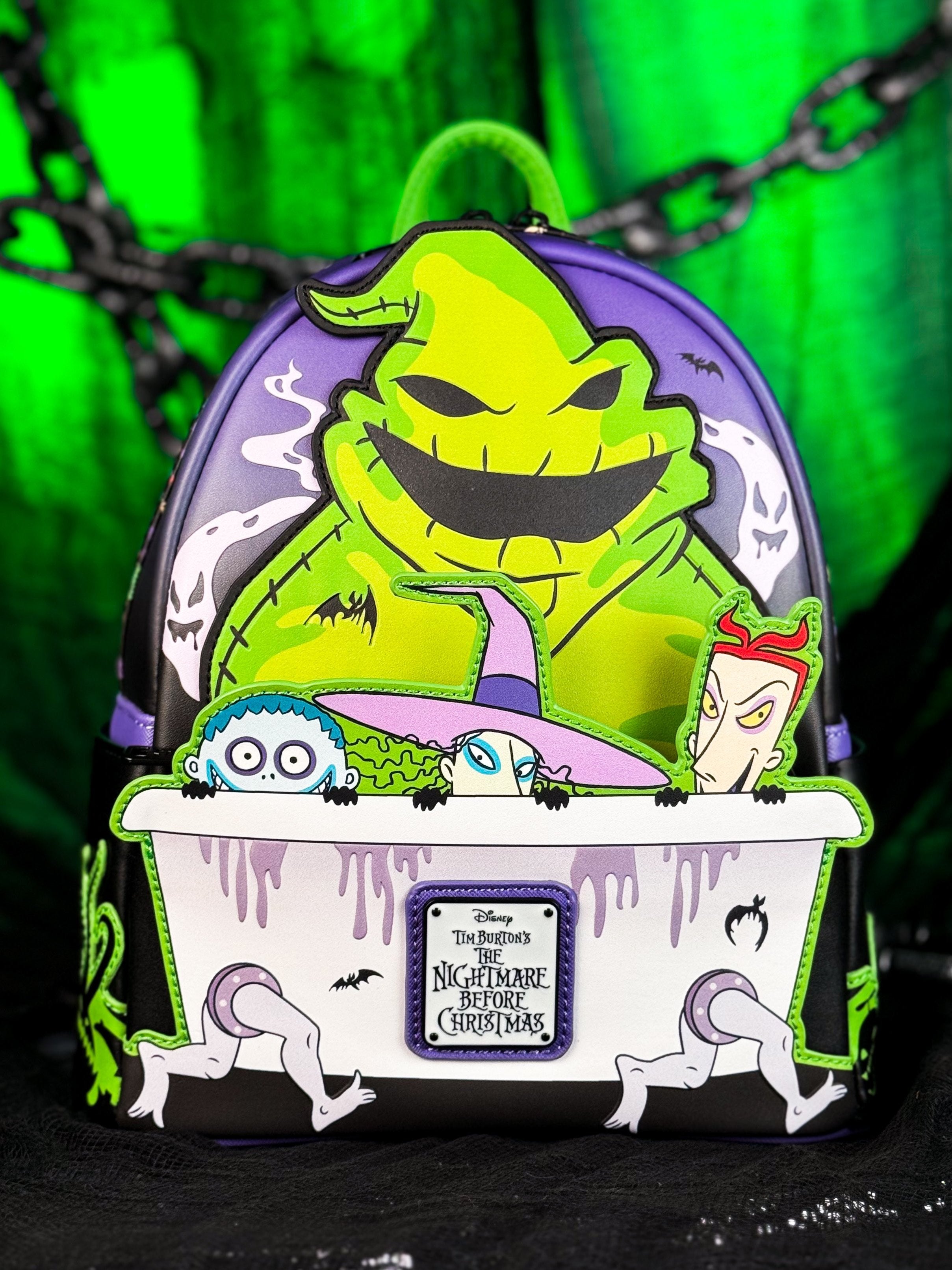 Oogie Boogie Lock Shock and Barrel Light up and Glow in the Dark Mini Backpack