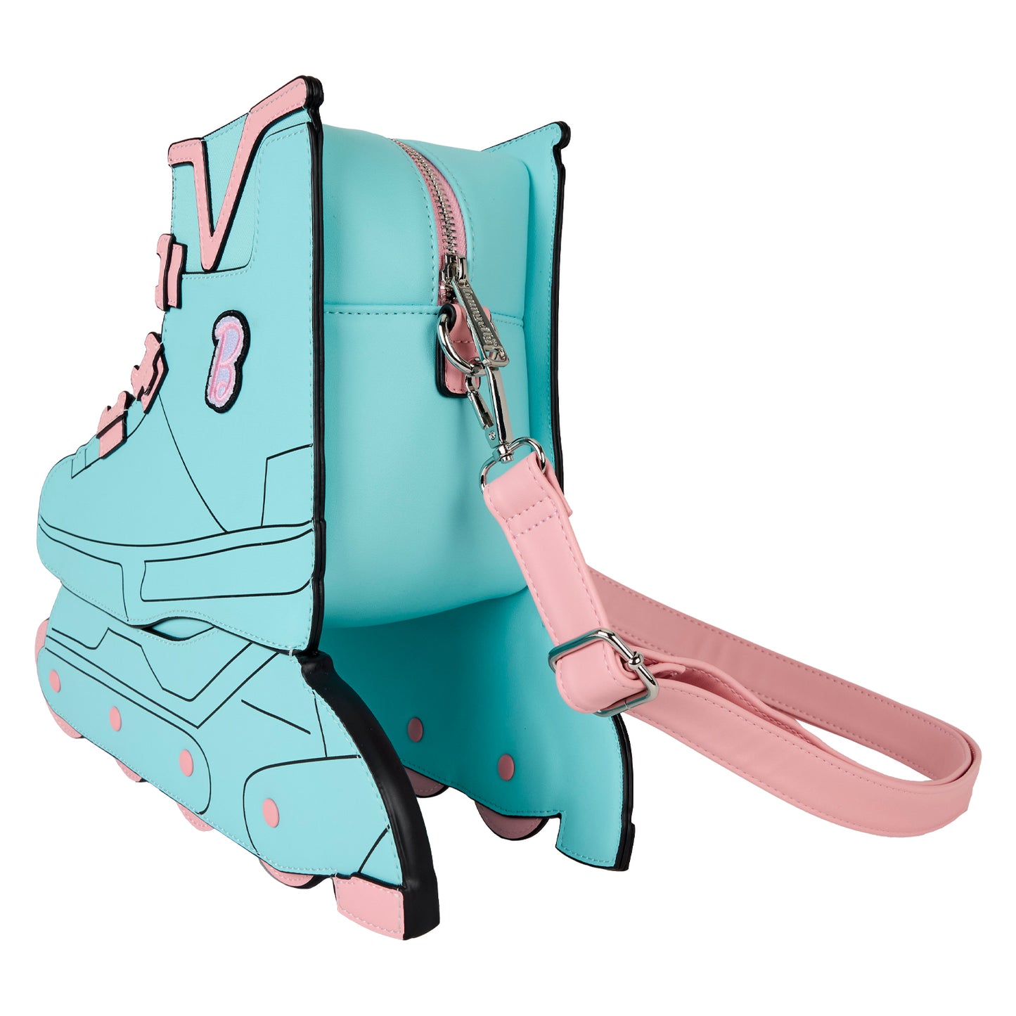 LF MATTEL CLASSIC BARBIE FIGURAL SKATE CROSSBODY BAG