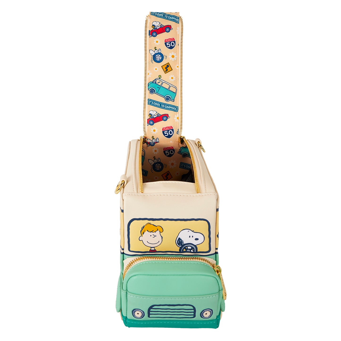 LF PEANUTS ROAD TRIP BUS CROSSBODY BAG