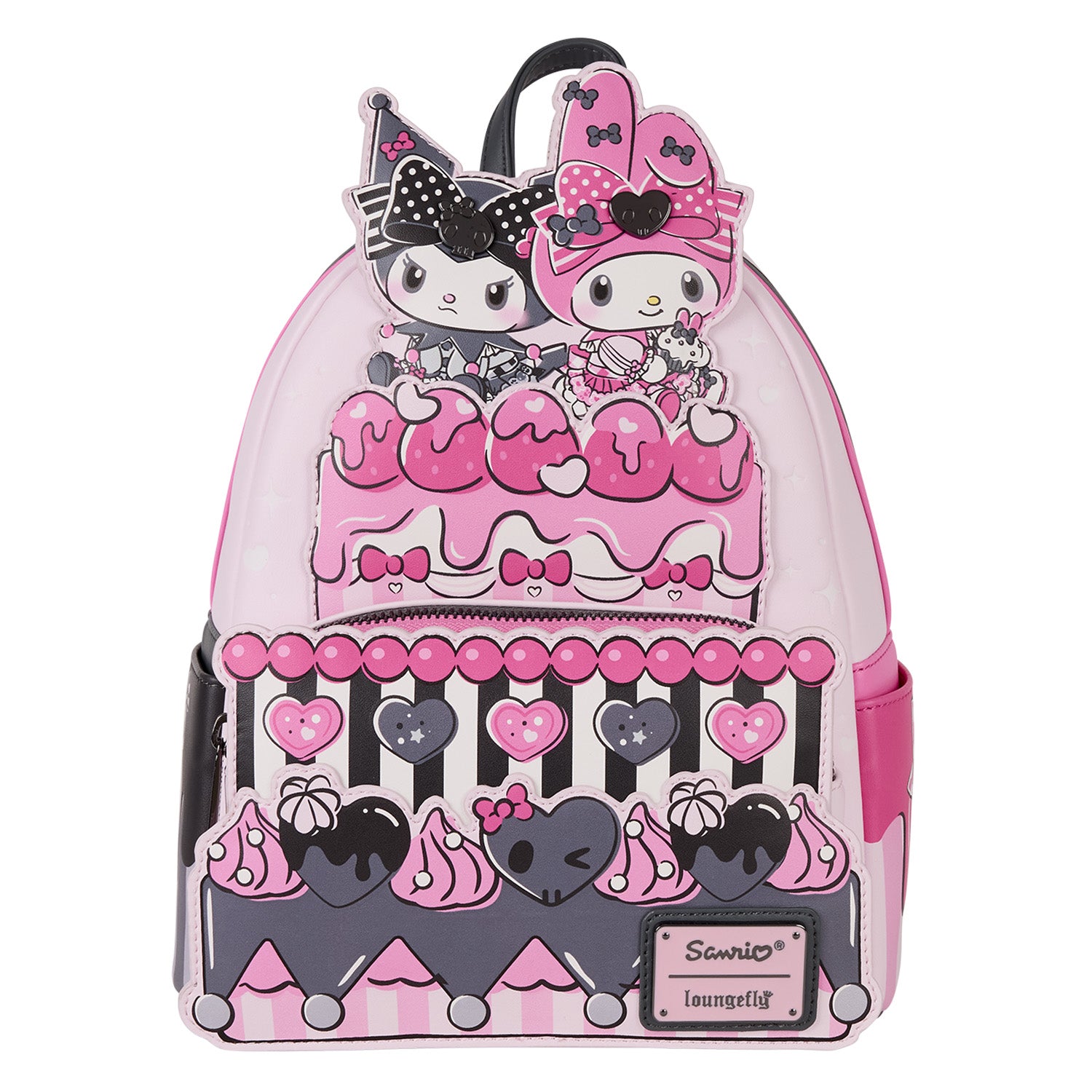 hello kitty backpack pink and black Sanrio My Melody & Kuromi Cake Mini Backpack