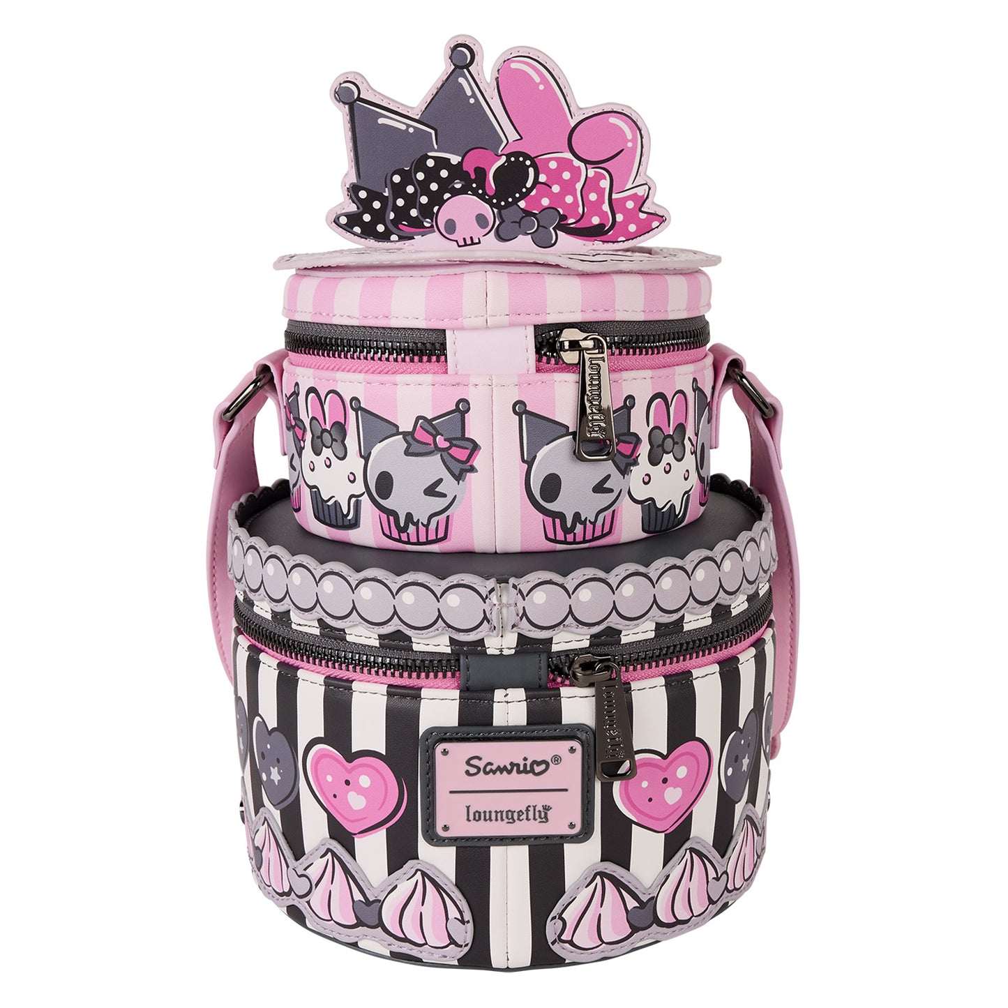 LF SANRIO MY MELODY AND KUROMI FIGURAL CROSSBODY BAG