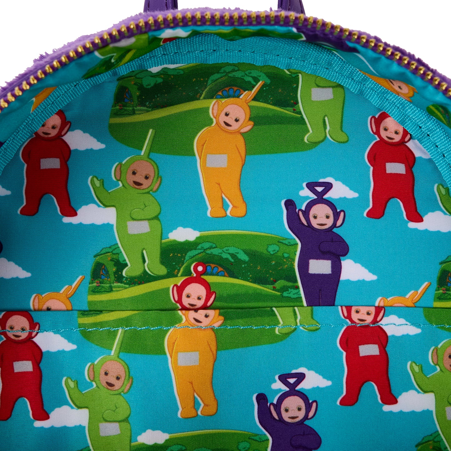 LF Teletubbies Tinky-Winky Plush Cosplay Light Up Mini Backpack