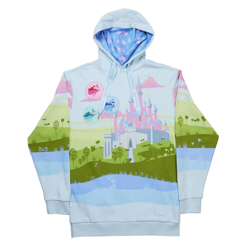 Sleeping Beauty Castle Three Good Fairies Unisex Hoodie WORLD 1 1 GAMES