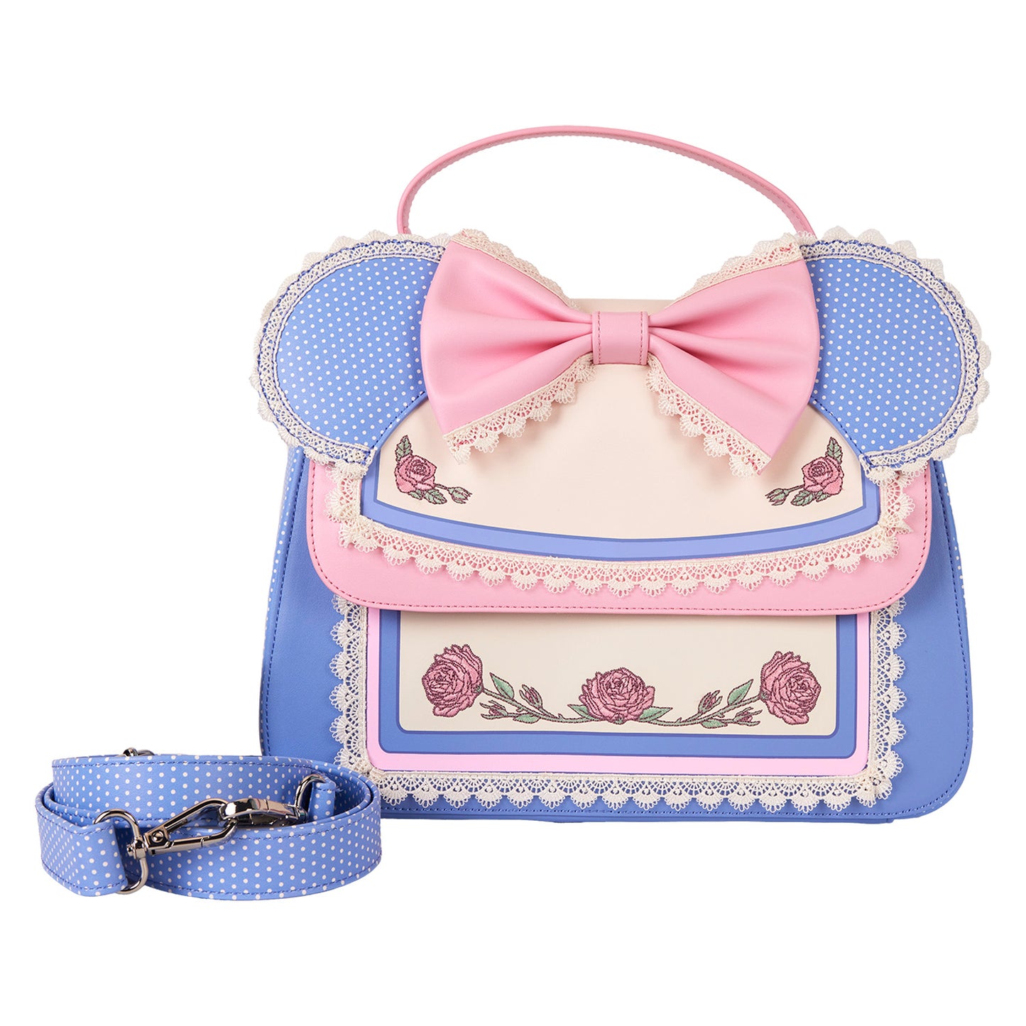 LF DISNEY MINNIE FLORAL AND LACE EARS CROSSBODY BAG