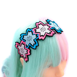 Pop Art Sakura Blossom Headband - Handmade in the USA