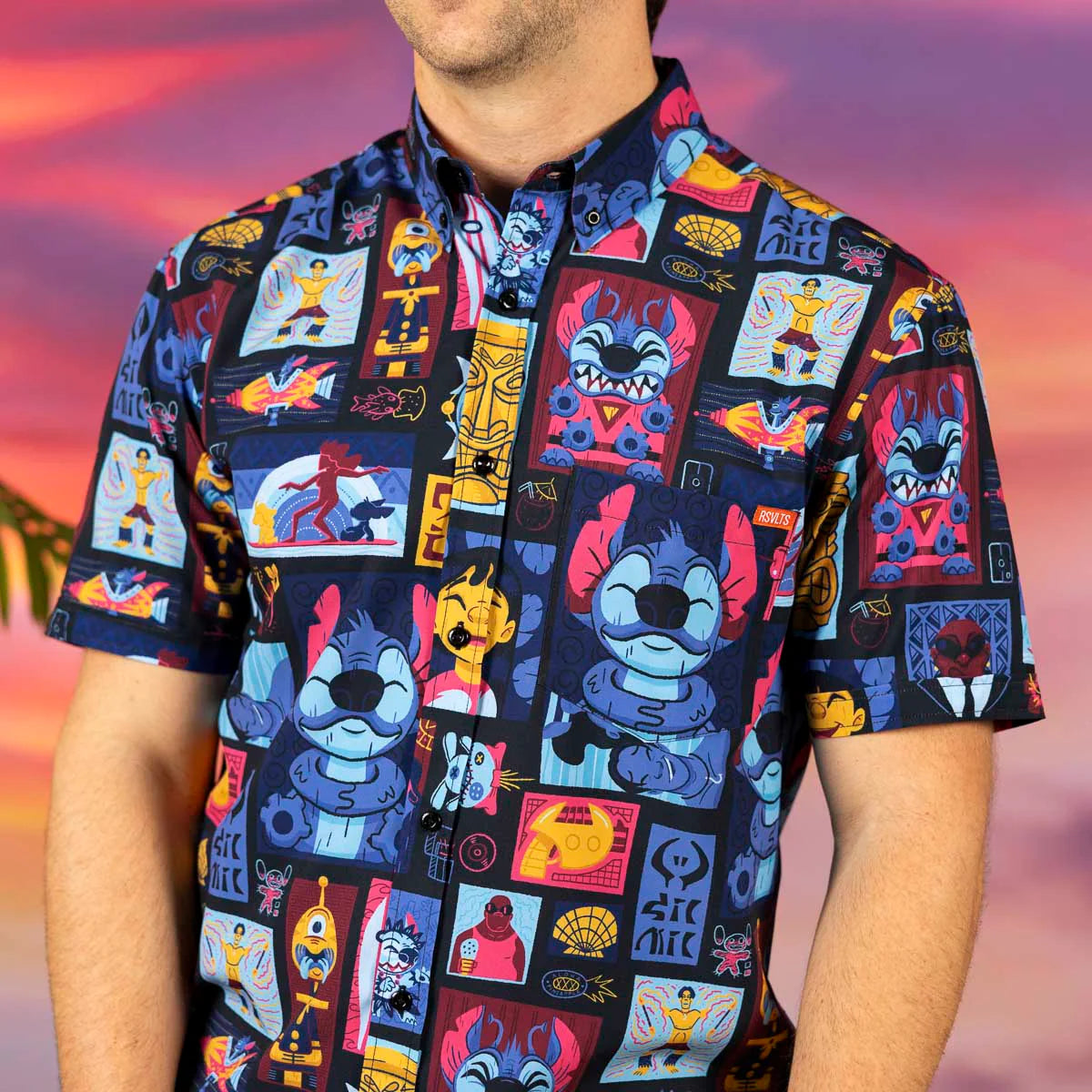 Disney's Lilo & Stitch "Tiki-terrestrial" – KUNUFLEX Short Sleeve Shirt