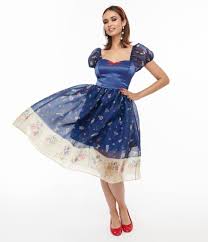 disney princess print dress Disney Princess collection by Unique Vintage Plus Size Sleeping Beauty Print Swing Dress