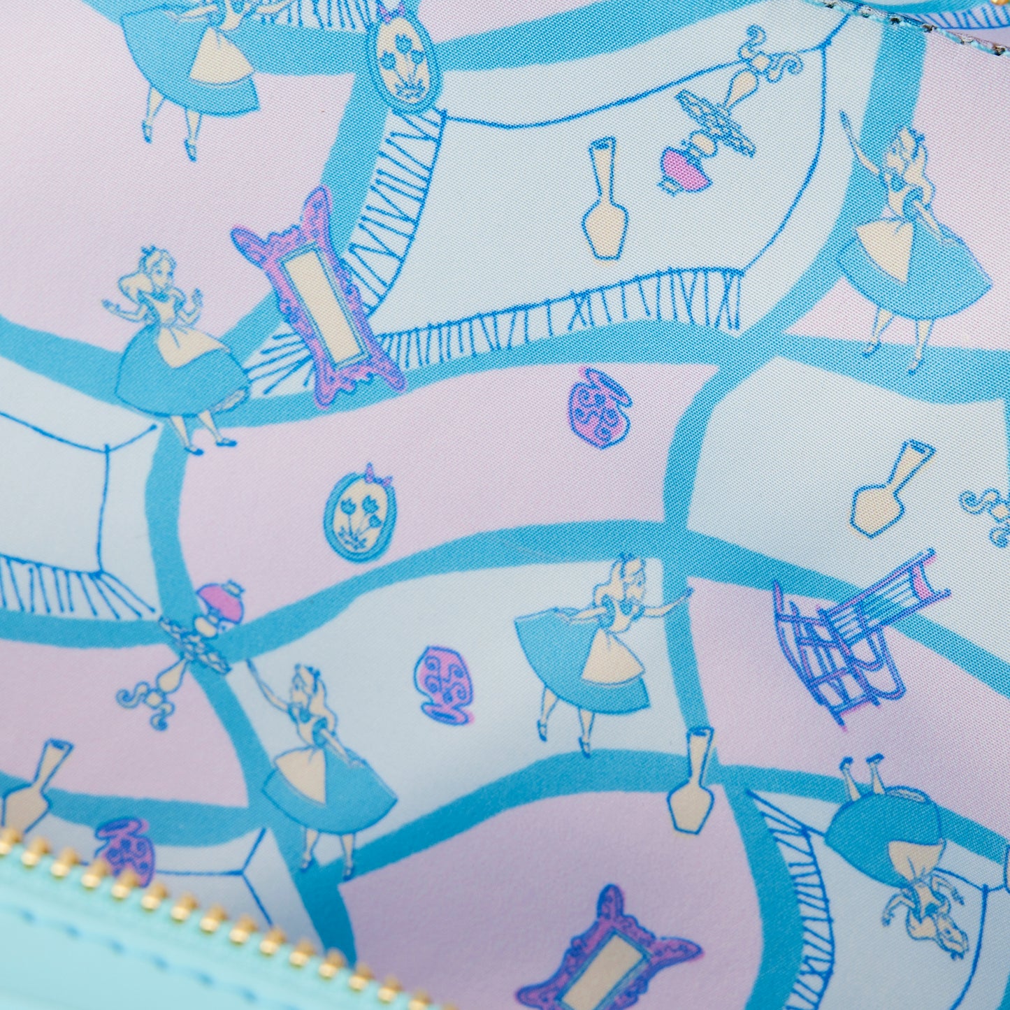 Alice in Wonderland Classic Movie Lunchbox Crossbody Bag Loungefly