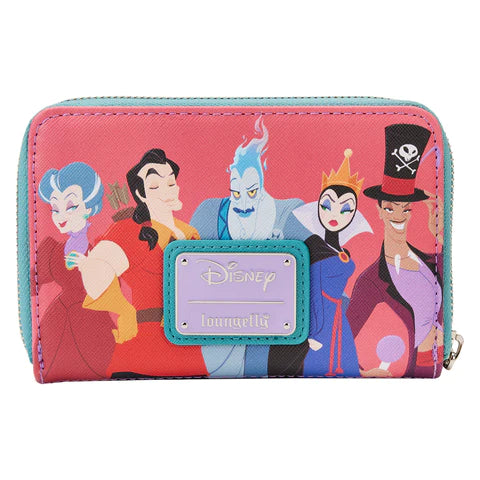 Disney Villains Color Block Zip Around Wallet