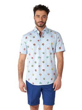 Super Mario Icons Short Sleeve Shirt
