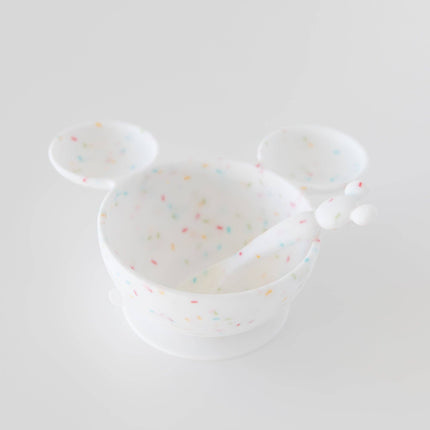 Silicone First Feeding Set: Mickey Mouse Vanilla Sprinkle