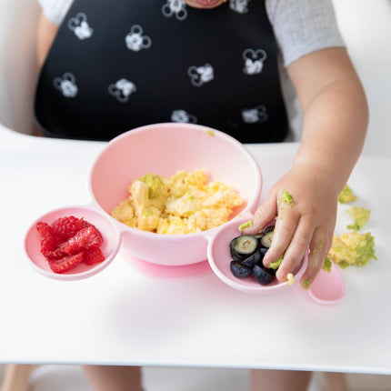 Silicone First Feeding Set: Minnie Mouse Light Pink