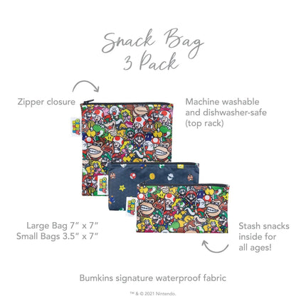 Reusable Snack Bag, 3-Pack: Super Mario™ Power Up