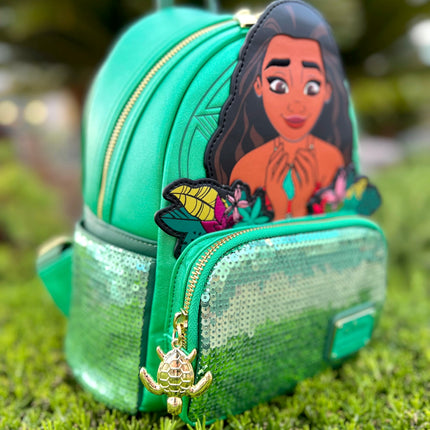 Moana Heart of Te Fiti Sequins Loungefly Mini Backpack