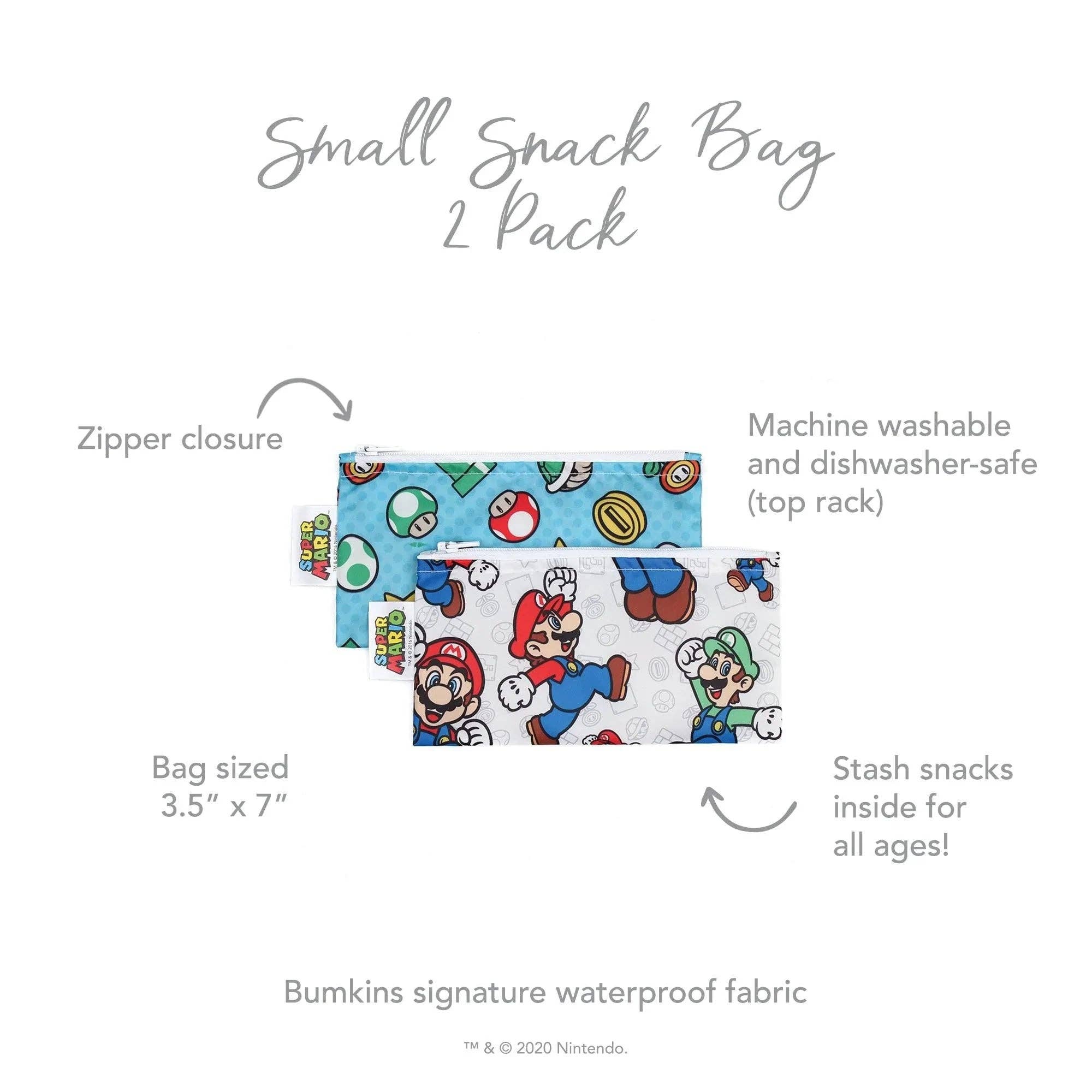 Reusable Snack Bag, Small 2-Pack: Super Mario™ 8
