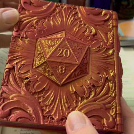 D20 Storage Tome for TTRPG, MTG, Pokemon, D&D Gaming!