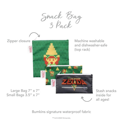 Reusable Snack Bag, 3-Pack: The Legend of Zelda™