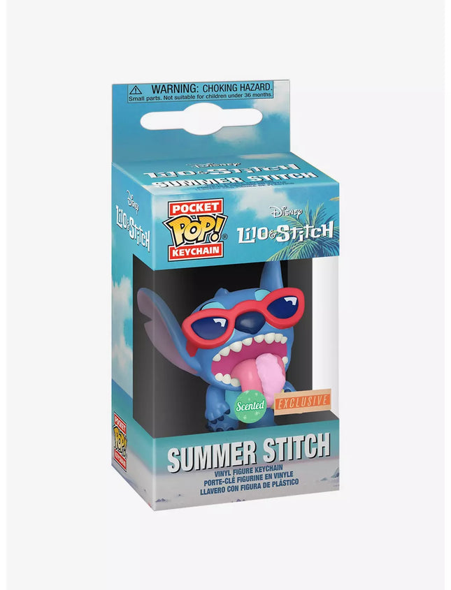 Funko Pocket Pop! Disney Lilo & Stitch Summer Stitch Scented Vinyl Keychain - BoxLunch Exc
