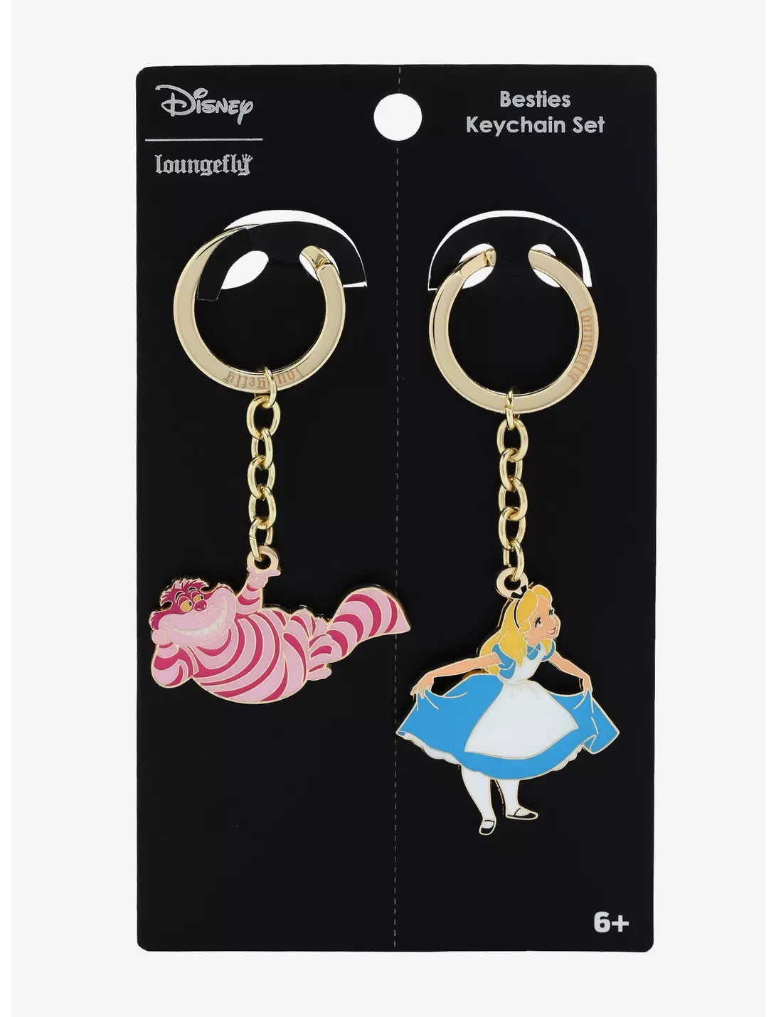 Alice in Wonderland Alice & Cheshire Cat Keychain Set