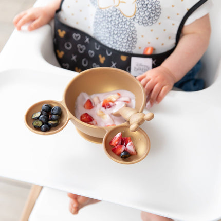 Silicone First Feeding Set: Minnie Mouse Gold