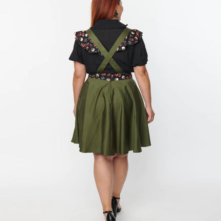 MONSTERS X UV RUFFLE HEAD PINAFORE MONSTER HEAD PRINT