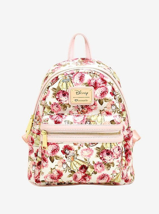 Beauty And The Beast Floral Mini Backpack & Wallet