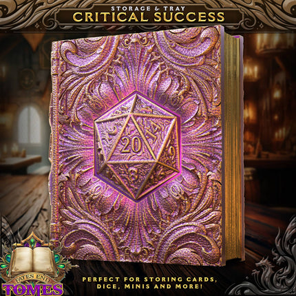 D20 Storage Tome for TTRPG, MTG, Pokemon, D&D Gaming!