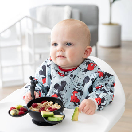 Silicone First Feeding Set: Mickey Mouse Classic Black