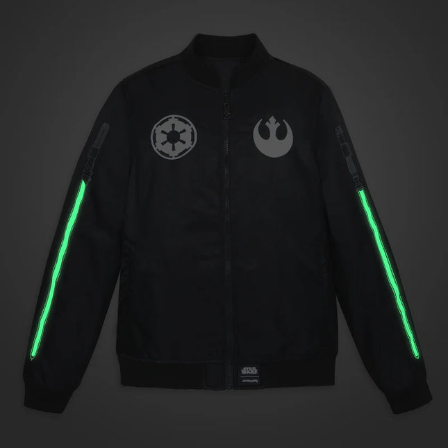 Star Wars Glow Light Saber Bomber Jacket