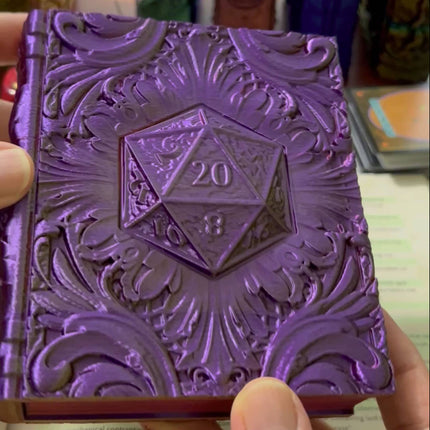 D20 Storage Tome for TTRPG, MTG, Pokemon, D&D Gaming!