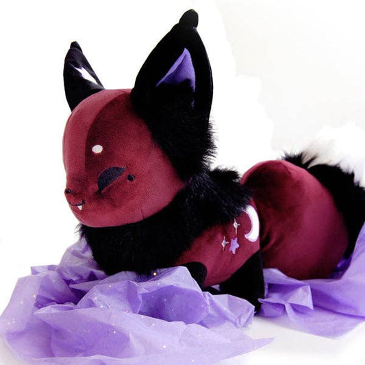 Floral Frolic Dawnsing Night Purple Fox Plush