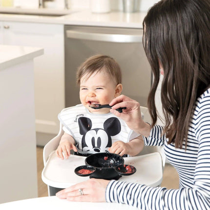 Silicone First Feeding Set: Mickey Mouse Classic Black