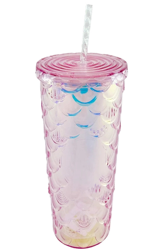 Mermaid Tail Scale Glitter Shimmer Tumbler Cup