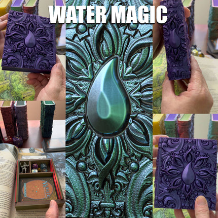 Water Magic Storage Tome for TTRPG, MTG, Pokemon, D&D Gaming