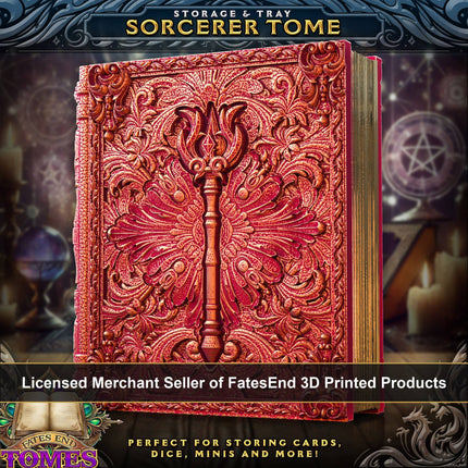 Sorcerer Storage Tome for TTRPG, MTG, Pokemon, D&D Gaming!
