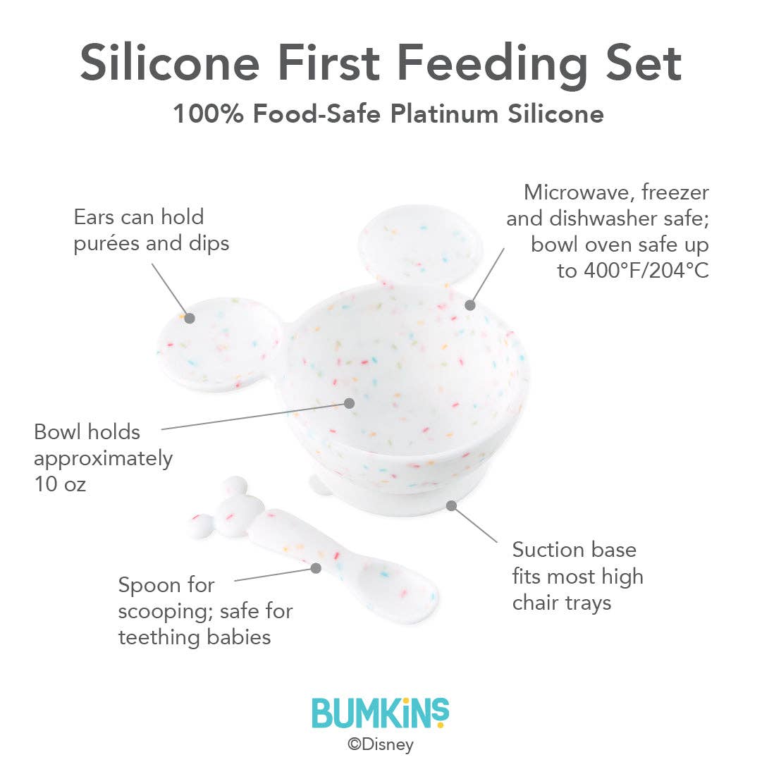 Silicone First Feeding Set: Mickey Mouse Vanilla Sprinkle 16