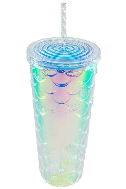 Mermaid Tail Scale Glitter Shimmer Tumbler Cup