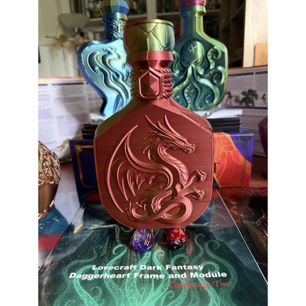 Decanter: Dragon's Blood Potion (Storage & Dice Tower)