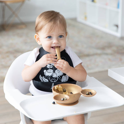 Silicone First Feeding Set: Minnie Mouse Gold