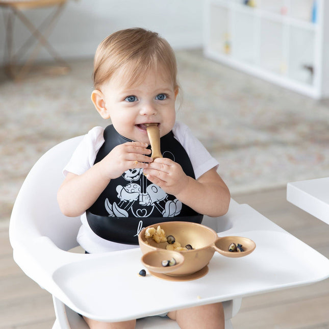Silicone First Feeding Set: Minnie Mouse Gold